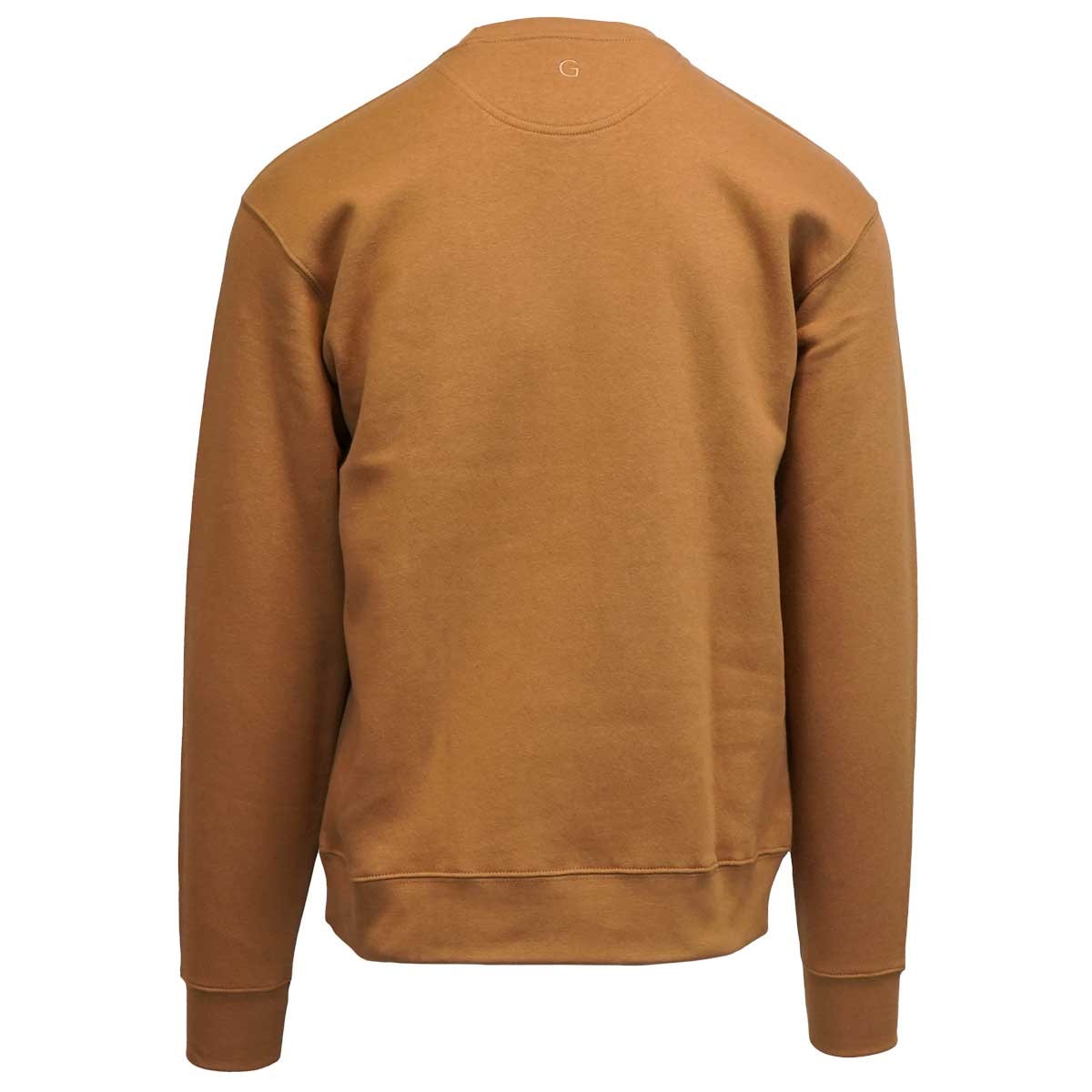 Letterman Patch Utah State University Crew Sweatshirt Brown